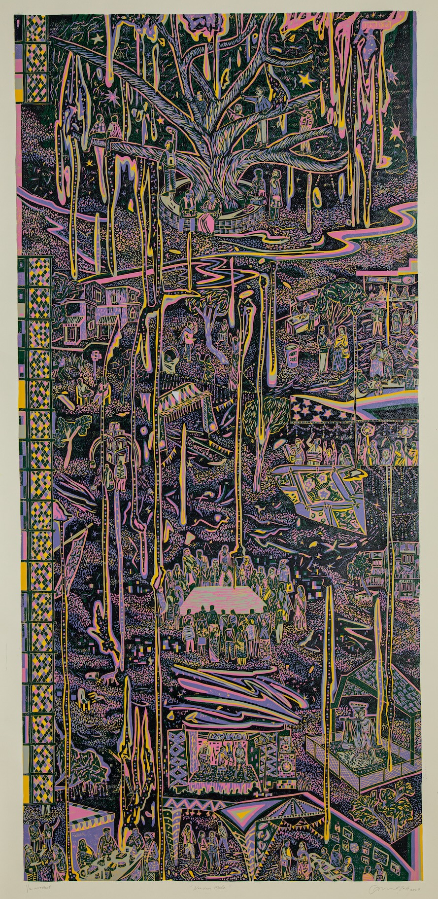 Anilakumar Govindappa, woodcut, contemporary art, spaces